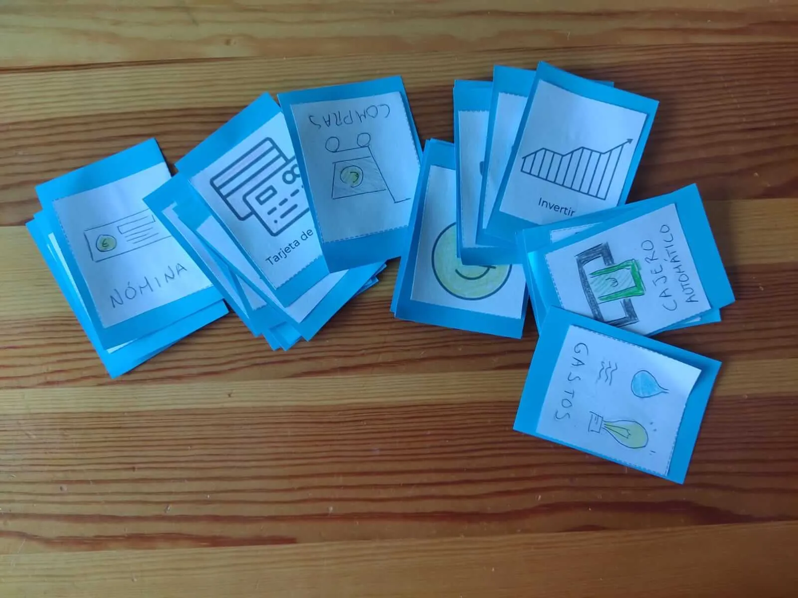 Resultado de mis tarjetas para el juego de memoria