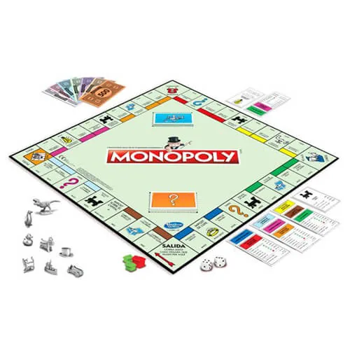 Tablero clásico del juego monopoly